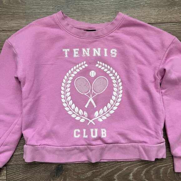 Art Class Pink Tennis Long Sleeve Sweatshirt Sweats Short Set Size Medium 7/8 - Picture 5 of 16